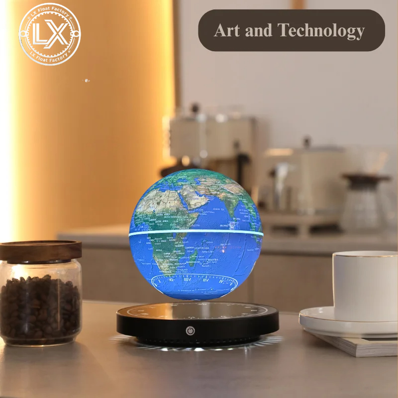 Educational Globe For Kids - ลูกโลกแม่เหล็กลอยได้พร้อมไฟ LED แผนที่โลก สำหรับตกแต่งบ้าน สำนักงาน ของขวัญเทคโนโลยีสุดเท่สำหรับเด็กและครู