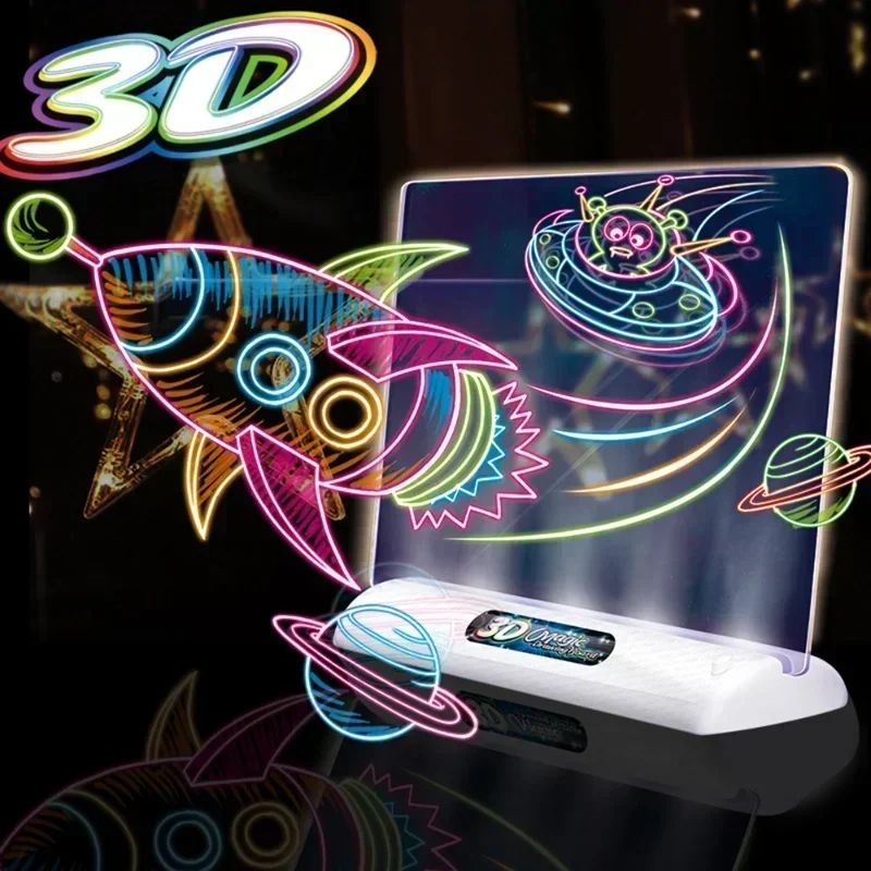 Kids Education Foundation - 3D Magic Drawing Board LED เรืองแสงพร้อม