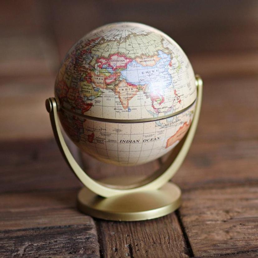 Educational Globe For Kids - ลูกโลกจำลองแบบหมุนได้ ของตกแต่งโต๊ะทำงาน สำหรับการเรียนรู้ภูมิศาสตร์ อุปกรณ์การเรียนการสอน ของใช้สำนักงานและโรงเรียน