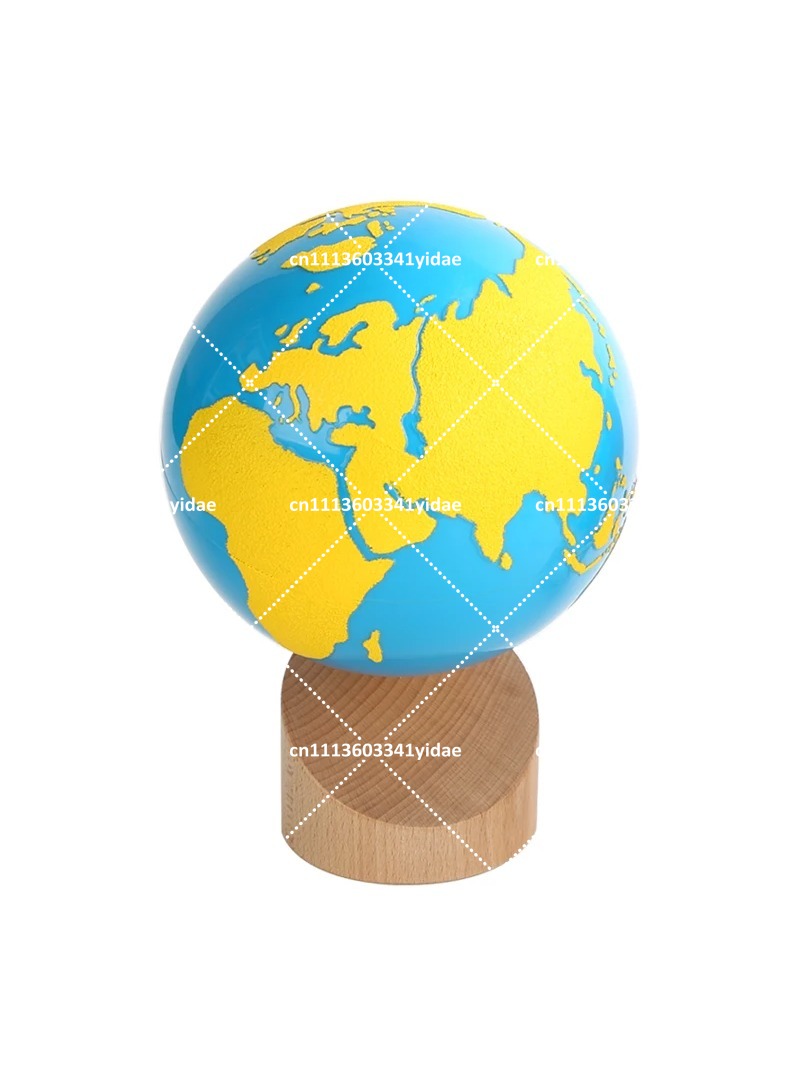 Educational Globe For Kids - ชุดลูกโลกมอนเตสซอรี่เพื่อการศึกษา - ลูกโลกทรายแสดงทวีปและมหาสมุทรสำหรับเด็กเรียนรู้