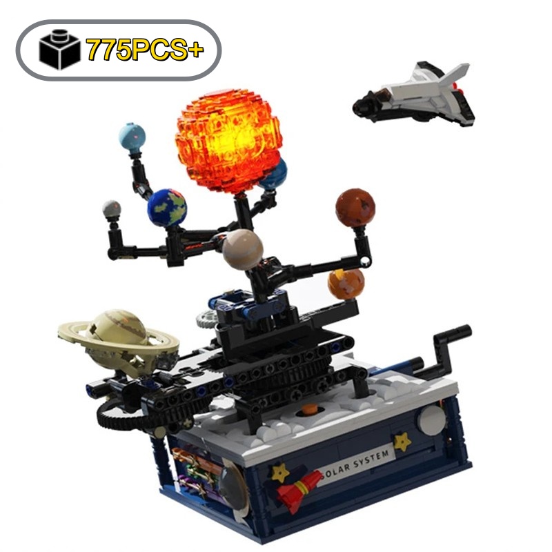 Solar System Model - ชุดตัวต่อบล็อกแบบหมุนได้ รุ่นระบบสุริยะ ซีรีส์การสำรวจอวกาศทางเทคนิค FUNXINEE ของขวัญวันคริสต์มาสและวันเกิด