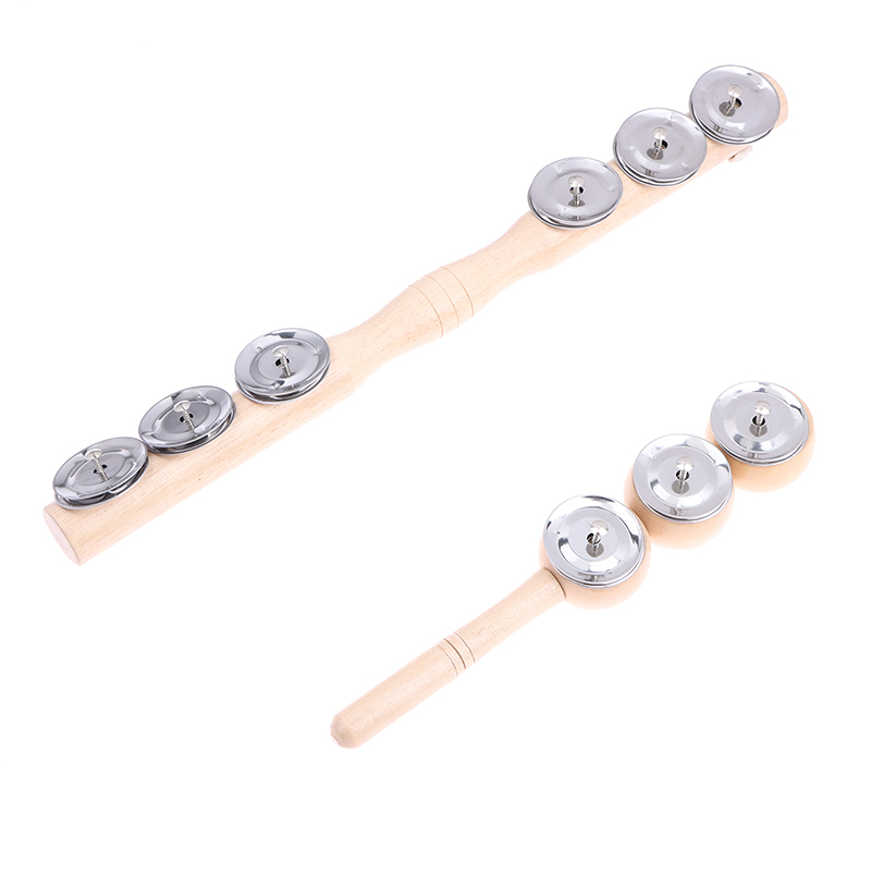 Kids Education Bell - XM 1pOrff ระฆังไม้ 3/6 ชิ้น เครื่องดนตรีเคาะจังหวะแบบพกพา