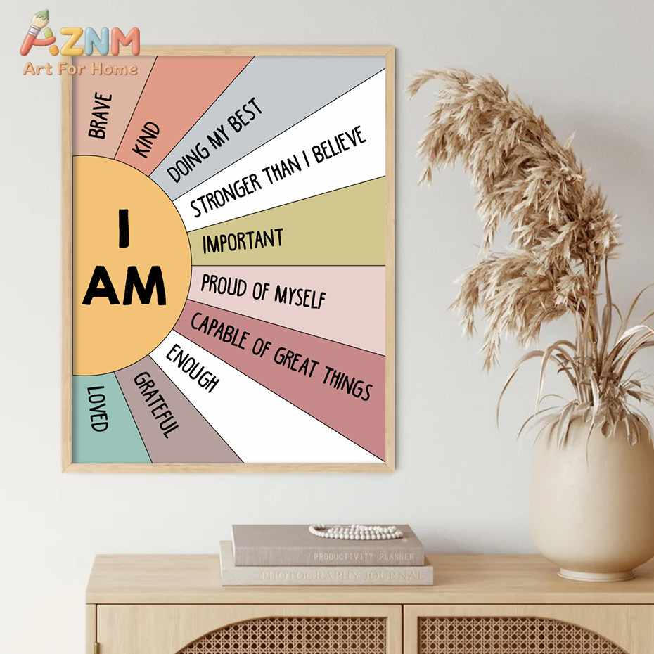 โปสเตอร์ภาพพิมพ์บนผ้าใบลายคำคม - Kids Education Quote บทวิจารณ์และราคา