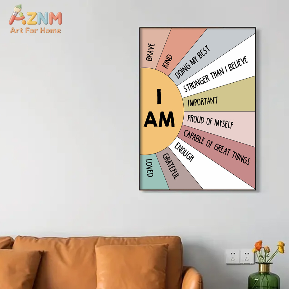 โปสเตอร์ภาพพิมพ์บนผ้าใบลายคำคม - Kids Education Quote บทวิจารณ์และราคา