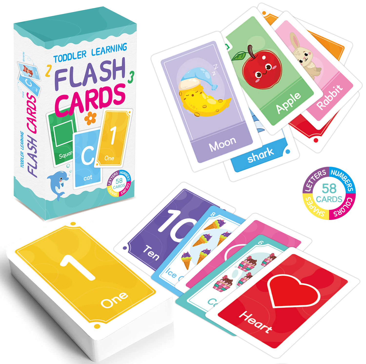 58 ชิ้น ABC ตัวอักษร Flashcard - Kids Education Card บทวิจารณ์และราคา