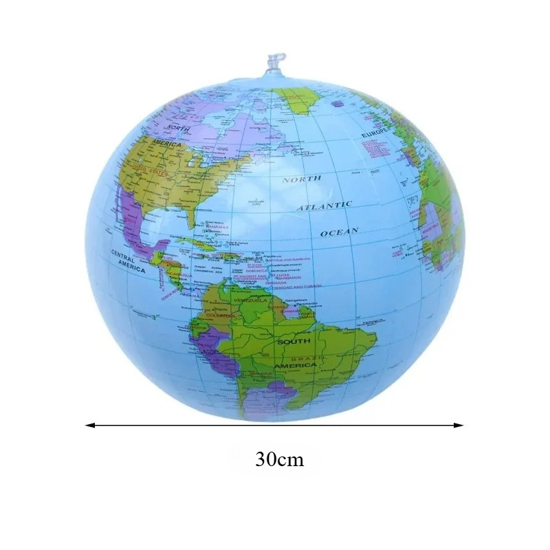ลูกบอลชายหาดพองลมขนาด 16 นิ้ว  - Educational Globe For Kids บทวิจารณ์และราคา
