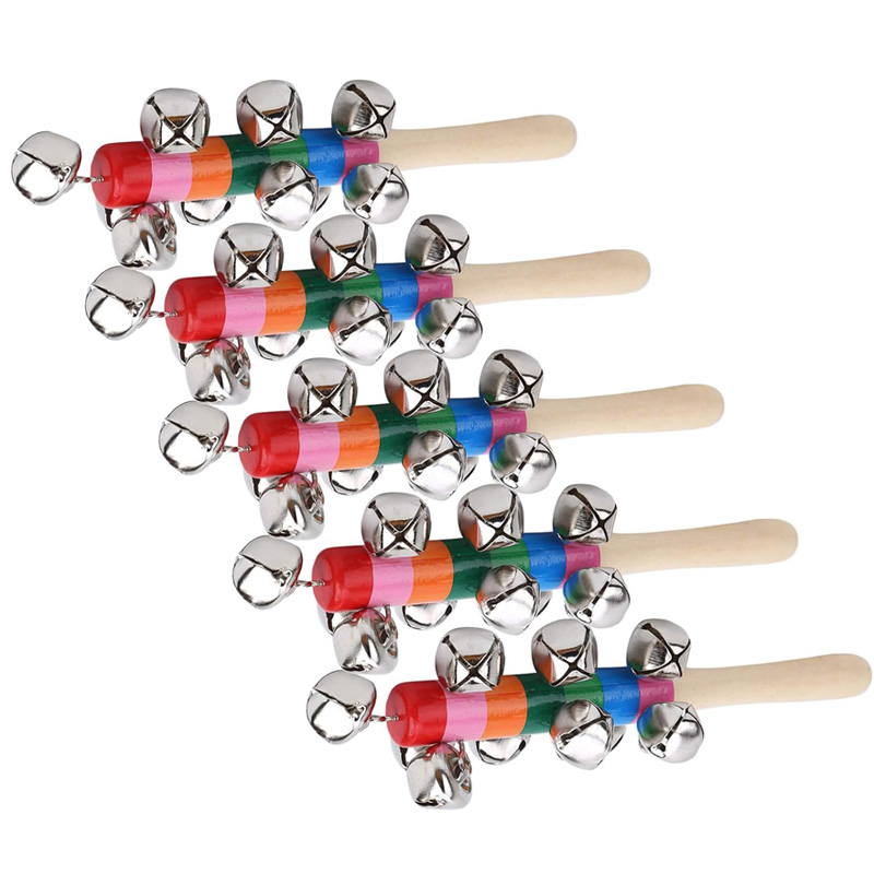 5PCS ไม้ Jingle Hand Bells Rai - Kids Education Bell บทวิจารณ์และราคา
