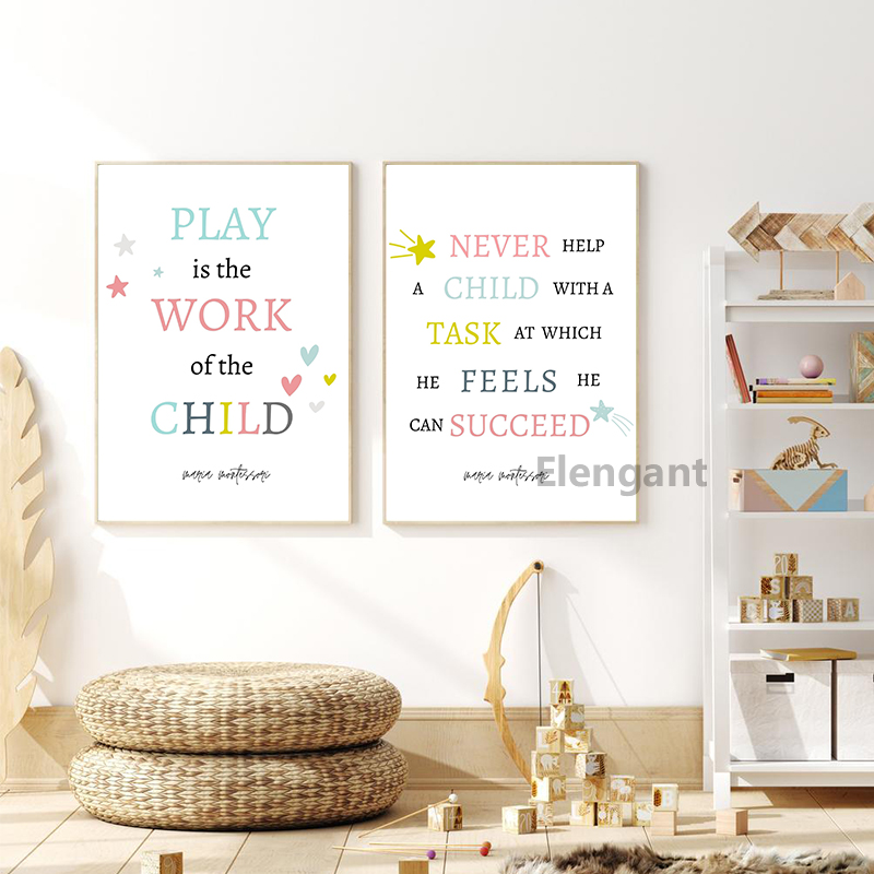 Play is the Work of A Child Qu - Kids Education Quote บทวิจารณ์และราคา
