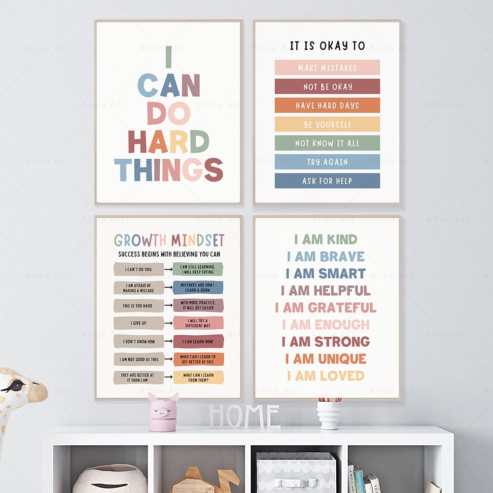 คำยืนยันสำหรับห้องเด็ก โปสเตอร - Kids Education Quote บทวิจารณ์และราคา
