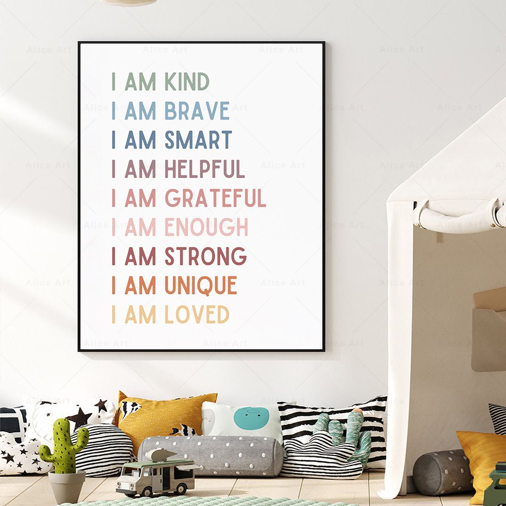 คำยืนยันสำหรับห้องเด็ก โปสเตอร - Kids Education Quote บทวิจารณ์และราคา