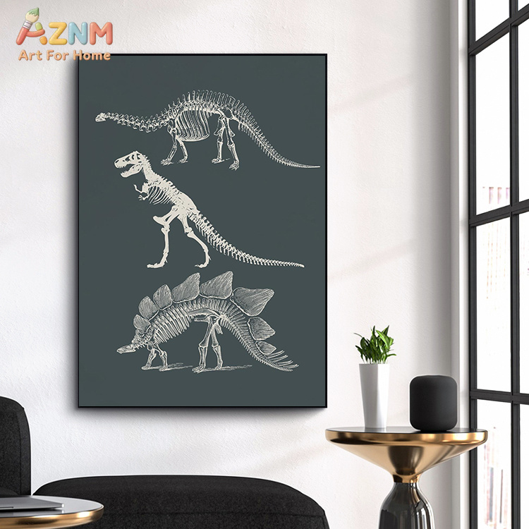 AZNM ศิลปะบนผืนผ้าใบลายไดโนเสา - Kids Education Quote บทวิจารณ์และราคา