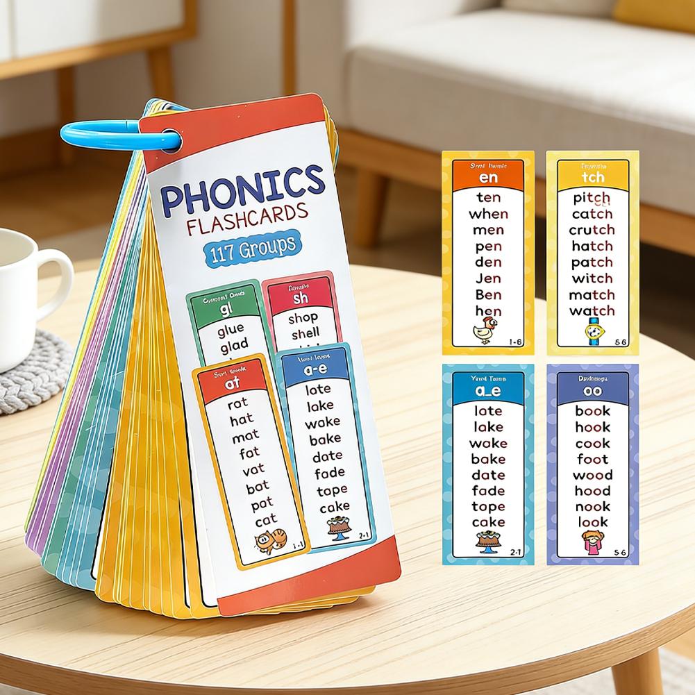 117 กลุ่มแฟลชการ์ดโฟนิคส์สำหรั - Kids Education Card บทวิจารณ์และราคา