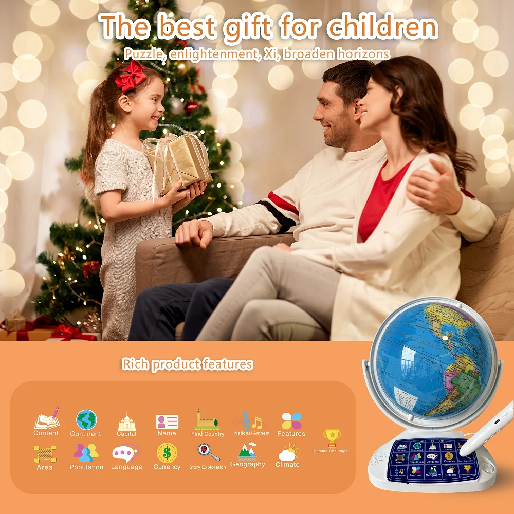 ลูกโลกอัจฉริยะแบบอินเทอร์แอคที - Educational Globe For Kids บทวิจารณ์และราคา