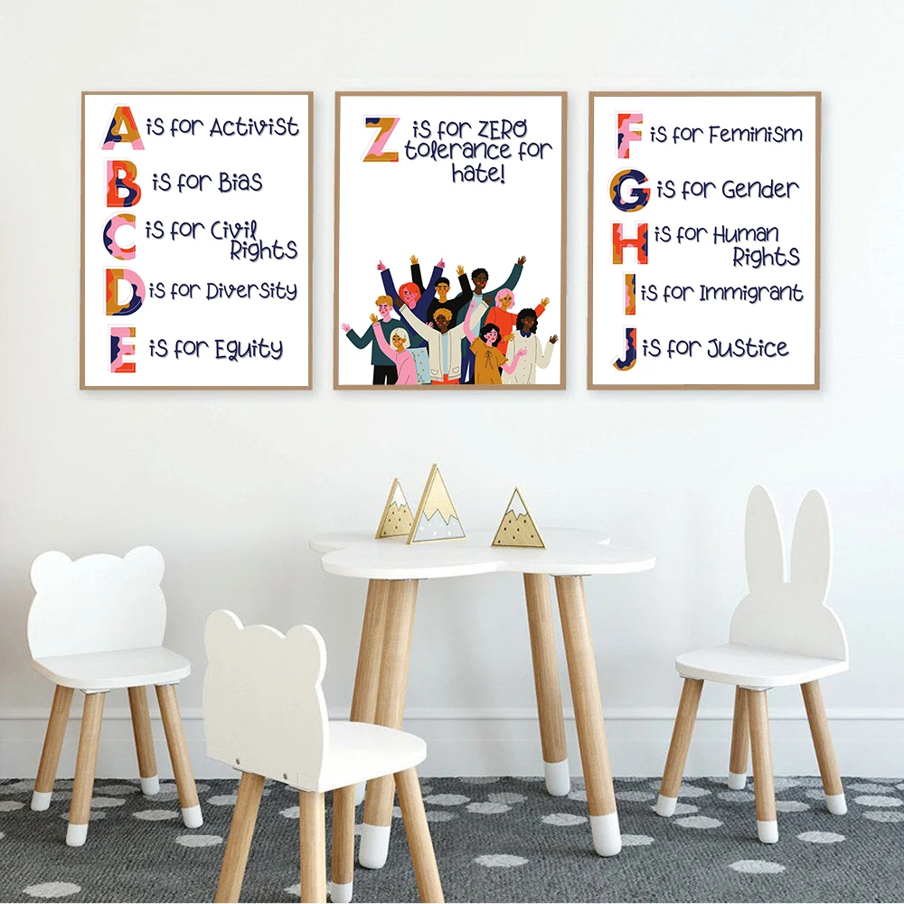 เนอสเซอรี่ตัวอักษร Human Right - Kids Education Quote บทวิจารณ์และราคา